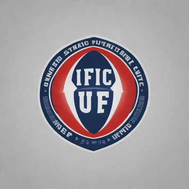 Design an eye-catching and distinctive logo named 'United FC', to be placed on a football jersey. Incorporate elements relevant to football. The logo should be bold, simple, and well-suited for fabric print.