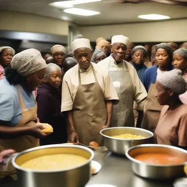 The movie portrayed a heartwarming story centered around a soup kitchen, emphasizing the impact of the community coming together to support the less fortunate.