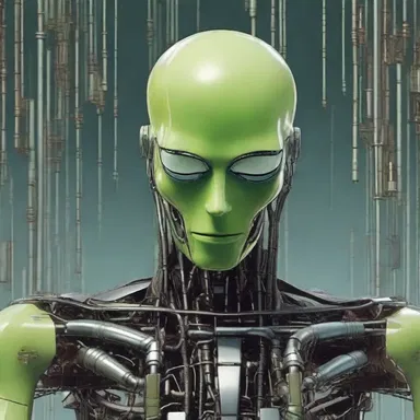 In the science fiction novel, the protagonist, a sorrowful android, struggled with the concept of mortality after witnessing the death of its creator.