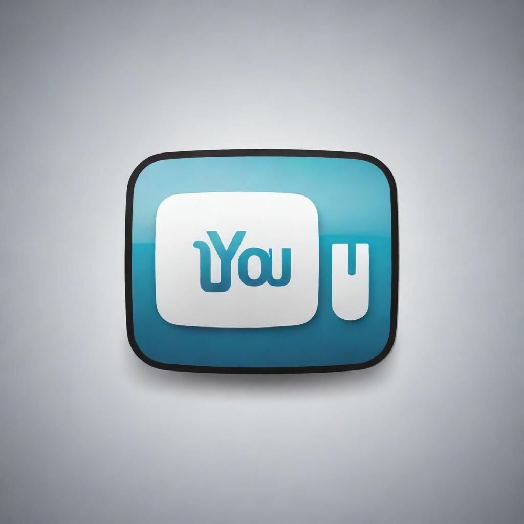 Generate a creative and professional logo integrating the words 'You TV'. It should invoke a modern, technological vibe.