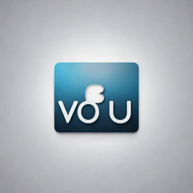 Generate a creative and professional logo integrating the words 'You TV'. It should invoke a modern, technological vibe.