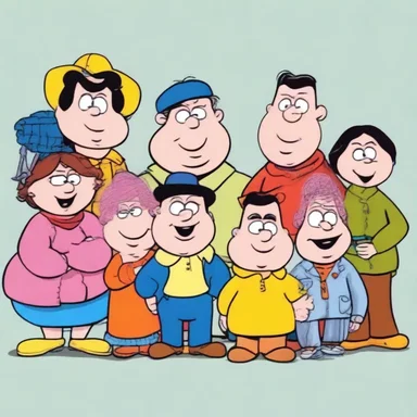 The cartoon series featured a hilarious ensemble of loosely knit characters who constantly found themselves in absurd situations.