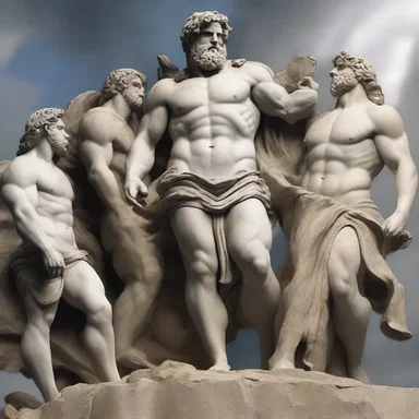 According to Greek mythology, the Titans were a loosely knit group of powerful deities who ruled before the Olympian gods took over.