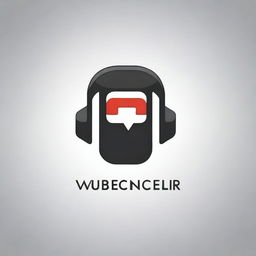 A high-quality digital logo for a YouTube channel centered around voice over work