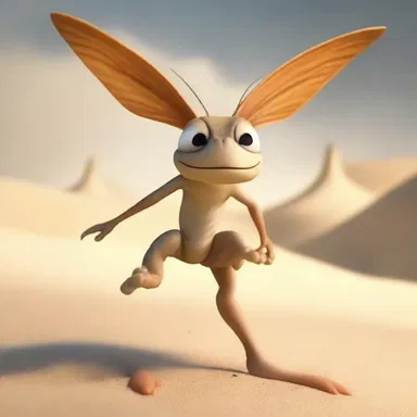 In the animated movie, the sand hopper character was depicted as a tiny creature with incredible jumping abilities.