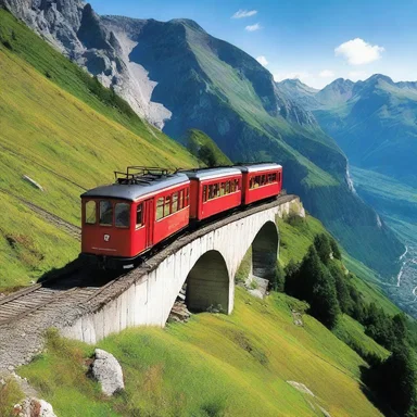 According to Swiss mythology, the cog railway on Mount Pilatus was built by dragons who were enchanted by humans and decided to help them by creating a railway in the mountains.