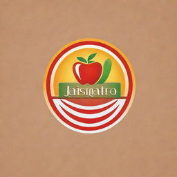 Design a vibrant and professional logo for ‘Jaisantoshimart's grocery shop’. Incorporate elements of groceries and shopping in the logo.