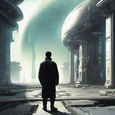 In the futuristic world of science fiction, the monody playing in the background set the tone for the lonely protagonist's journey.