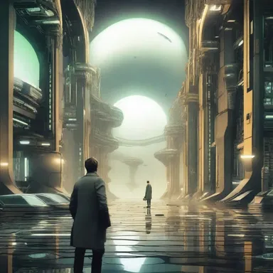 In the futuristic world of science fiction, the monody playing in the background set the tone for the lonely protagonist's journey.