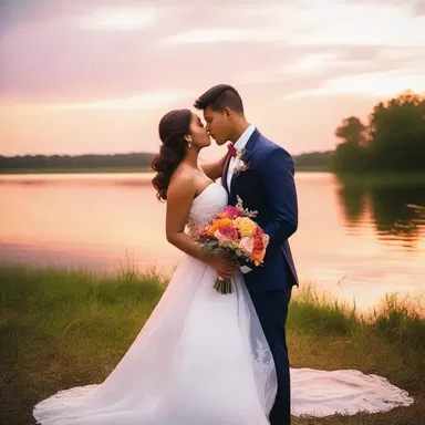 As the sun set, the sky transformed into a nebulous blend of vibrant colors, setting a romantic and dreamy ambiance.