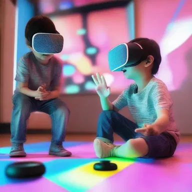 In the futuristic world created by the author, children play a high-tech version of shinney using holographic pucks in their virtual reality games.