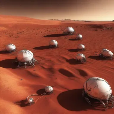 In the year 3050, humans have colonized Mars and genetically modified halophytes to adapt to the extreme salt levels, enabling sustainable agriculture on the red planet.