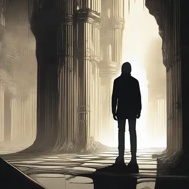 In the science fiction novel, the protagonist encounters a spook from another dimension.