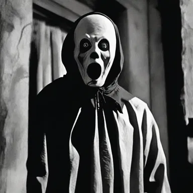 The horror movie featured a terrifying spook, a character with an eccentric appearance and eerie mannerisms that left the audience in suspense and fear.