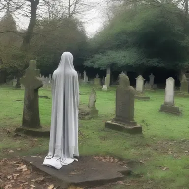 The ghostly figure in the abandoned churchyard was said to spook the local worshippers.