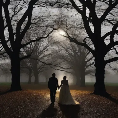 The eerie moonlit setting combined with mysterious whispers was enough to spook the couple strolling through the park.