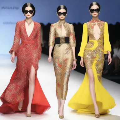 Wearing the latest designer clothes was considered a symbol of good fortune among the fashion elite.
