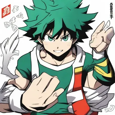 In the anime series 'My Hero Academia', the main character Izuku Midoriya receives good fortune in the form of inheriting the power of his idol, All Might.