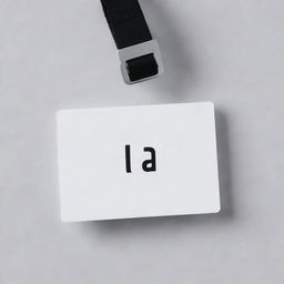 An image of a stylish and modern name tag, prominently displaying the word 'AI'.