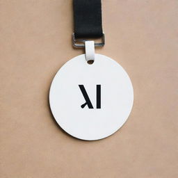 An image of a stylish and modern name tag, prominently displaying the word 'AI'.