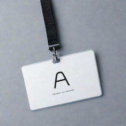 An image of a stylish and modern name tag, prominently displaying the word 'AI'.