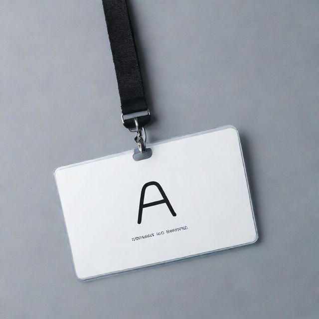 An image of a stylish and modern name tag, prominently displaying the word 'AI'.