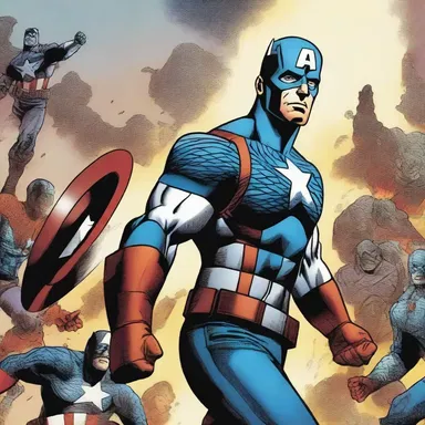 Within the Marvel universe, Captain America takes on the role of the ascendant hero, embodying the ideal of justice and leading the Avengers to victory.