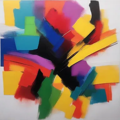 In the world of abstract art, the use of bold colors and strong brushstrokes is in ascendant.