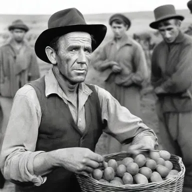 In the movie 'The Grapes of Wrath', the protagonist is a picker who travels through California picking fruits to earn a living.