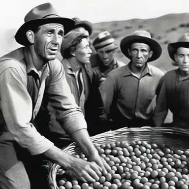 In the movie 'The Grapes of Wrath', the protagonist is a picker who travels through California picking fruits to earn a living.