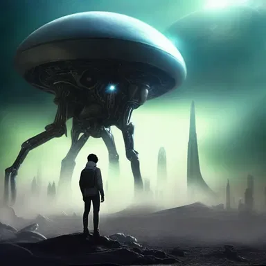 In the denouement of the science fiction story, the protagonist discovers the hidden truth about the alien invasion and prevents the destruction of Earth.