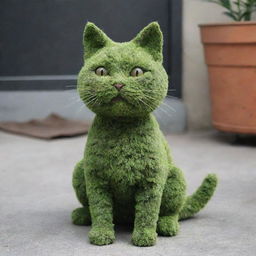 A cat shaped like a plant.