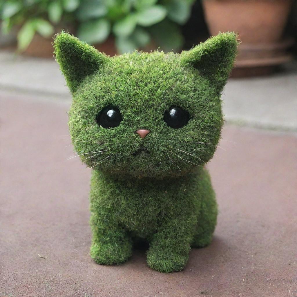 A cat shaped like a plant.