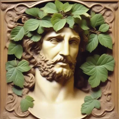 The god of wine and revelry, Dionysus, was often depicted as a jaunty figure, wearing a wreath of vine leaves and enjoying himself at wild parties.