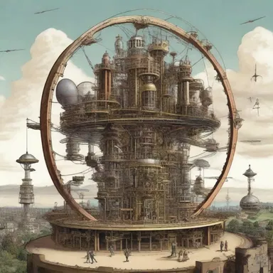 The novel depicted a future society where society thrived on the invention of a wondrous perpetual motion machine, transforming the world as we know it.