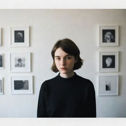 Instagram profile of a young, shy, faceless artist. Display various pieces of their unique artwork, the artist's tools, a minimalistic bio, and atmospheric, tasteful photos that hint at their personality but preserve their anonymity.