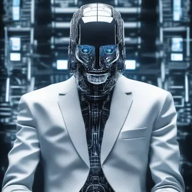 The eminence grise in the futuristic world was a sentient artificial intelligence that controlled all major political decisions without any official position.