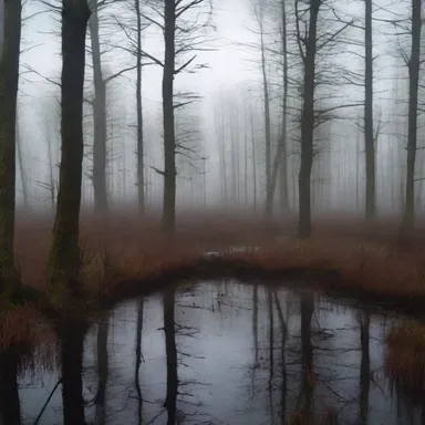 The horror movie was set in a creepy bog, adding an eerie atmosphere to the film.