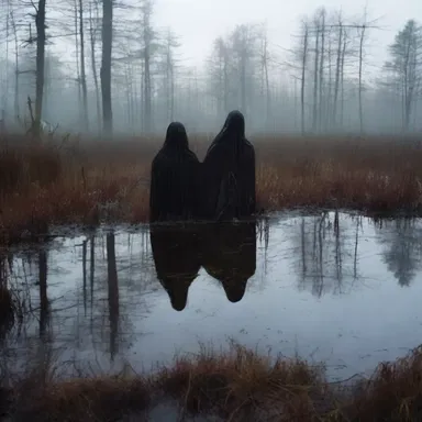 The horror movie was set in a creepy bog, adding an eerie atmosphere to the film.