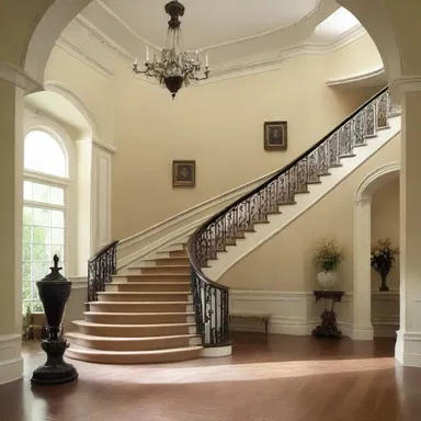 The grand staircase design caused the flow of foot traffic to bog down in the foyer.