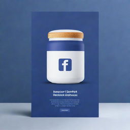 Design a creative and captivating Facebook poster featuring a sleek and modern product presentation.