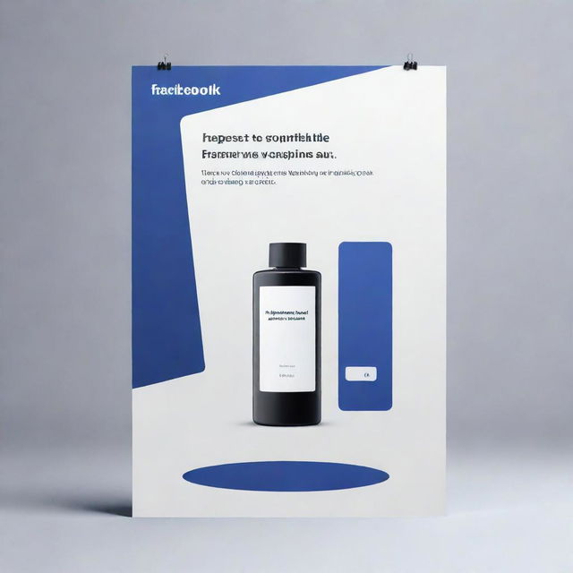 Design a creative and captivating Facebook poster featuring a sleek and modern product presentation.