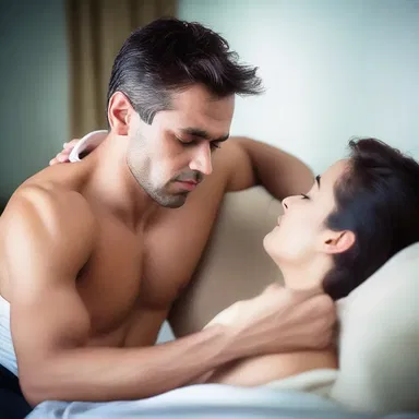 As he gazed at his lover's physical structure, he couldn't help but be overwhelmed by feelings of love and desire.