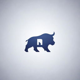 Create a sleek and professional logo for a Facebook page named 'Nepse Leader'. The logo should encapsulate motifs related to the stock market such as a bull, bear or stock charts.