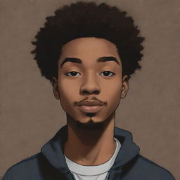 Generate a Boondocks-style Instagram profile for an anonymous young black up-and-coming artist. The profile includes various aspects of his life but always keeps his true identity hidden.