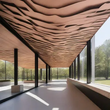 The design of the building incorporated decalescent materials that absorbed heat without increasing the temperature of the structure.