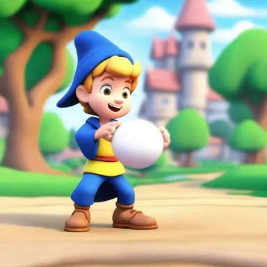 In the animated series 'Magic Adventures', the magical white bead grants the main character the ability to cast spells and defeat villains.