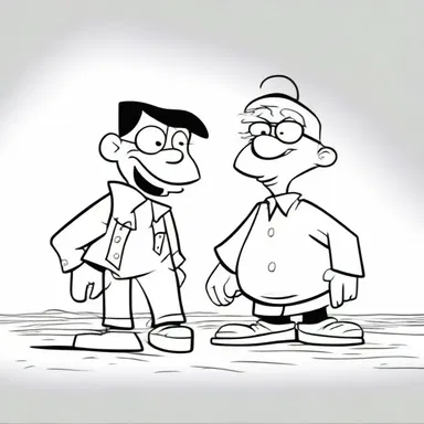 The mischievous character in the cartoon is always causing trouble and acting as a disturber, never allowing the other characters to have peace and quiet.