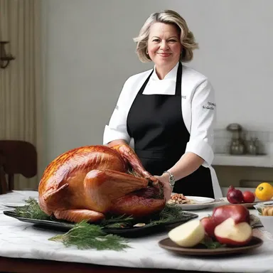 The renowned chef wrote a cookbook in which she described how to perfectly baste a turkey, making it a valuable resource for culinary literature enthusiasts.