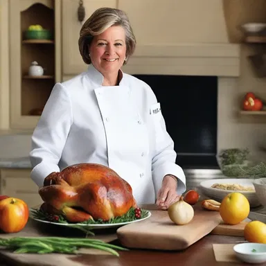 The renowned chef wrote a cookbook in which she described how to perfectly baste a turkey, making it a valuable resource for culinary literature enthusiasts.